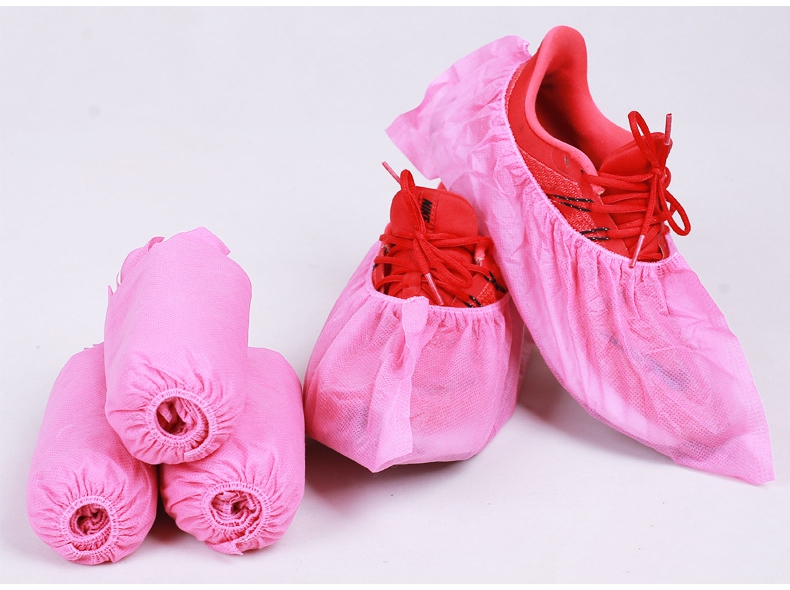 DH5100一次性無(wú)紡布鞋套紅色款圖片