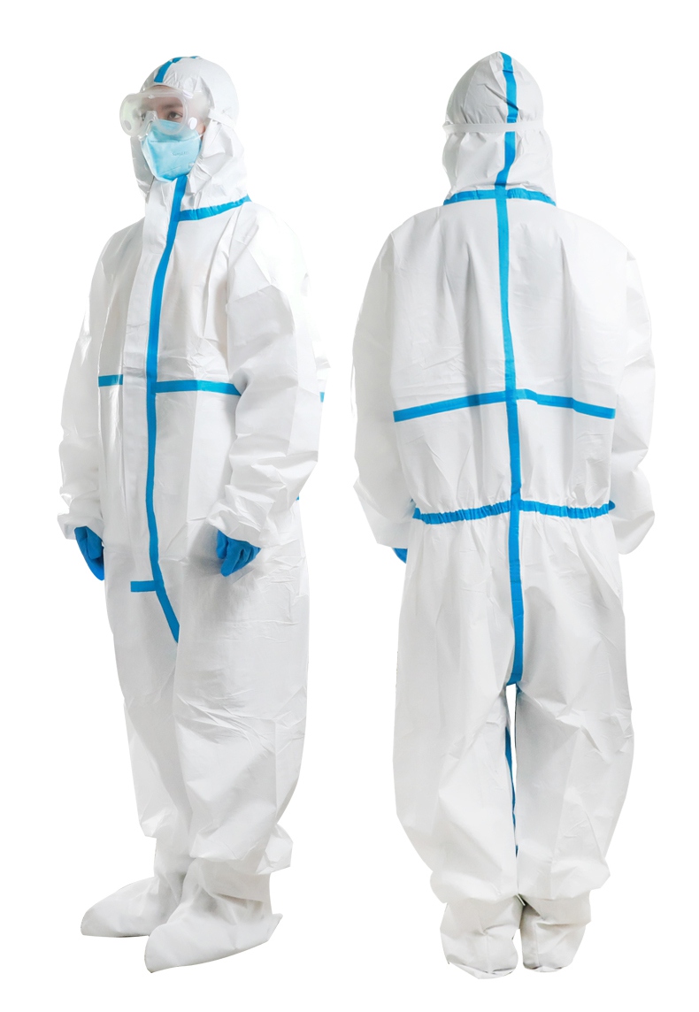 一次性膠條型醫(yī)用隔離衣圖片-側(cè)面