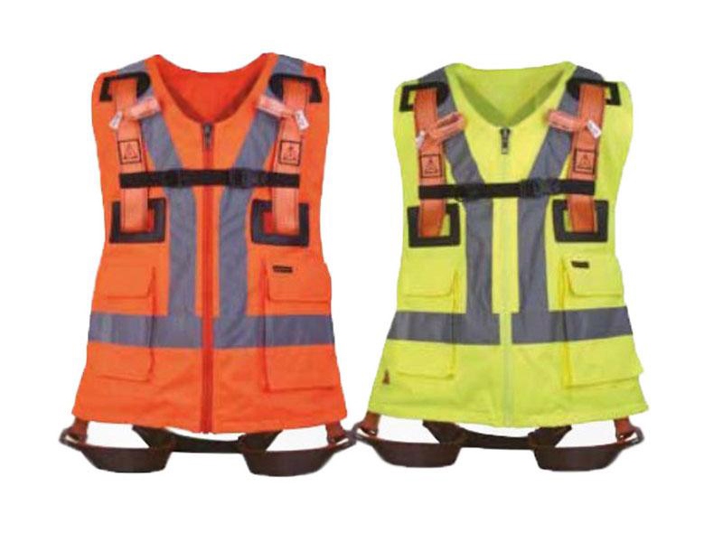 代爾塔501015熒光馬甲式雙掛點(diǎn)安全帶圖1