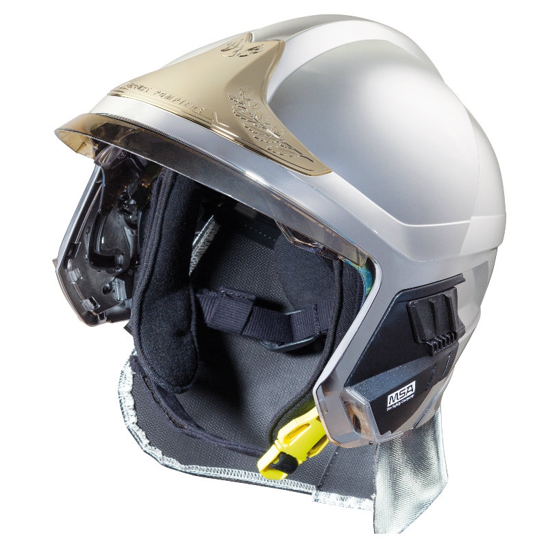 梅思安10166683鎳色消防頭盔圖3