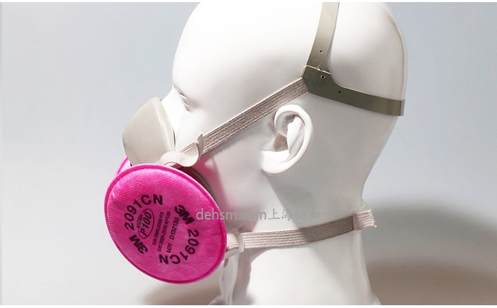 3M6200防塵面具實物佩戴效果圖