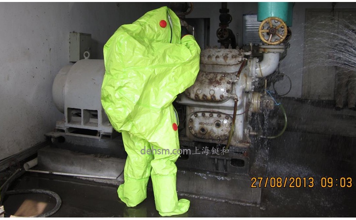 浙江臺水某公司舉辦&ldquo;液氨泄漏安全事故&rdquo;應急救援演練現場