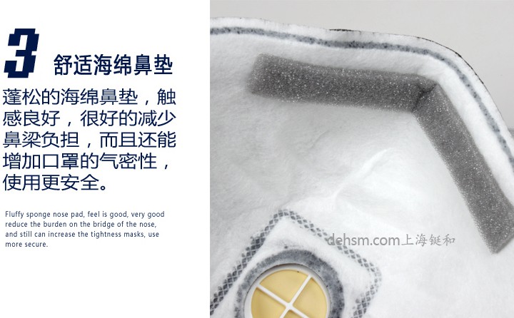 3M9913V口罩內側鼻梁海綿鼻墊，降低口罩壓迫感
